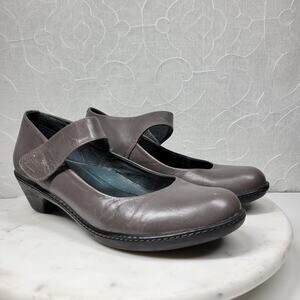 Dansko Bess Mary Jane Pumps Womens 40/9.5 Grey Kidskin Leather Comfort Heels